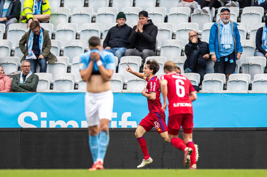 Djurgårdens Hjalmar Ekdal jublar