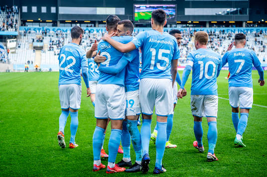 Malmö FFs Antonio Colak jublar med lagkamraterna