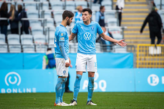 Malmö FFs Adi Nalic och Anel Ahmedhodzic deppar