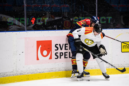 Djurgårdens Marcus Sörensen och Brynäs Chay Genoway