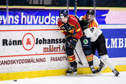 Djurgårdens Marcus Högström och Brynäs Nick Olesen