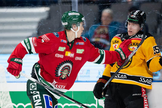 Frölundas Simon Edvinsson och Luleås Vilmos Gallo