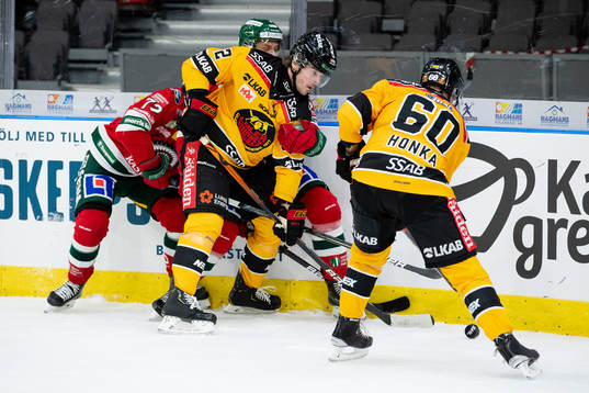 Frölundas Patrik Carlsson och Mats Rosseli Olsen    mot