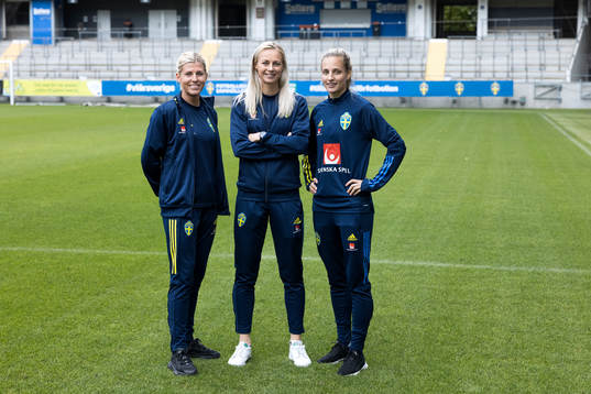 Sveriges Olivia Schough, Amanda Ilestedt och Nathalie