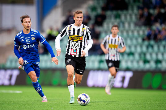 Sundsvalls Daniel Stensson och Landskronas Oscar Petersson