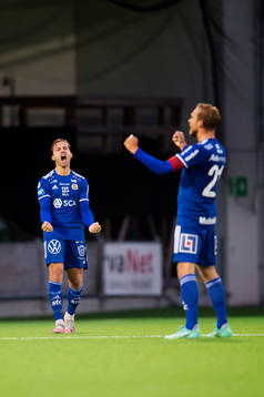 Sundsvalls Daniel Stensson och Pontus Engblom jublar vid
