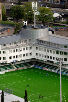 NP3 arena innan fotbollsmatchen i Superettan mellan GIF