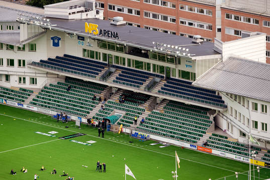 NP3 arena innan fotbollsmatchen i Superettan mellan GIF