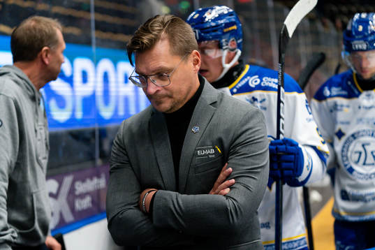 Leksands tränare Björn Hellkvist deppar