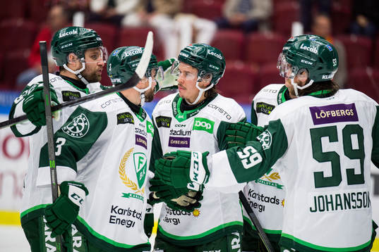Färjestads spelare jublar