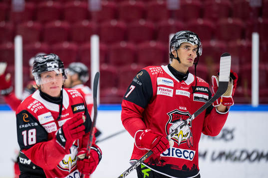 Malmö Redhawks Marcus Sylvegård och Oliver Lauridsen