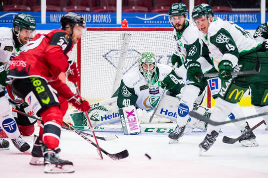 Färjestads målvakt Henrik Haukeland