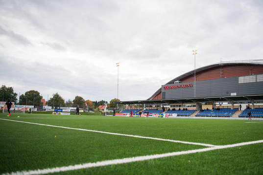 Jernvallen innan fotbollsmatchen i Ettan norra mellan