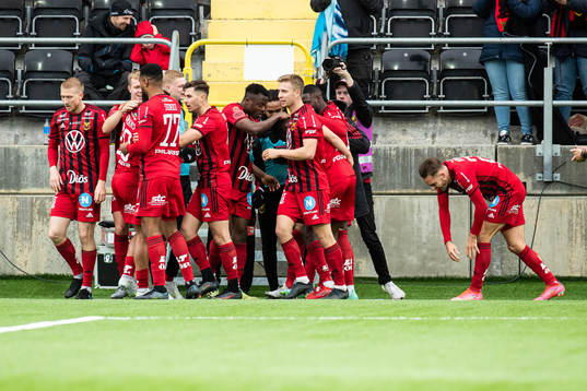 Östersunds spelare jublar