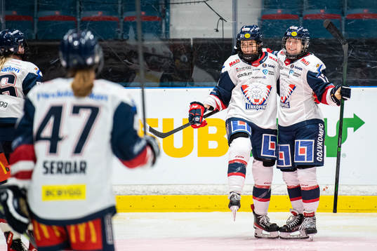 Linköpings Justine Leanne Reyes jublar