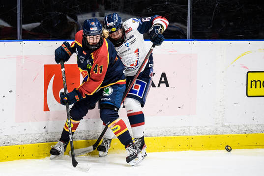Djurgårdens Sofie Lundin och Linköpings Solveig Gisler