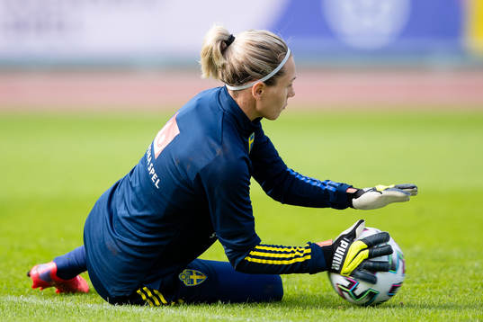 Goalkeeper Jennifer Falk of Sweden