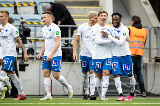 IFK Norrköpings Samuel Adegbenro jublar