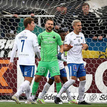 IFK Norrköpings målvakt Oscar Jansson och Henrik Castegren