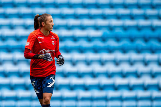 Goalkeeper Cecilie Fiskerstrand of the Norwegian women's