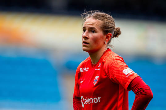 Goalkeeper Rugile Maria Rulyte of the Norwegian women's