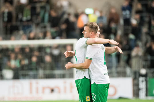 Hammarbys Richard Magyar och Jon Gudni Fjoluson