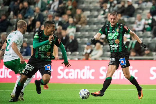 Varbergs Albert Ejupi och Simon Karlsson Adjei