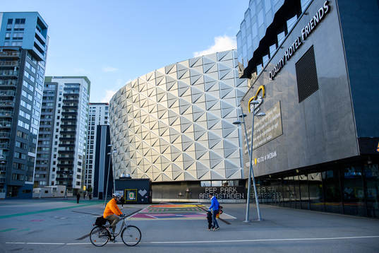 Exteriör vy av Friends Arena