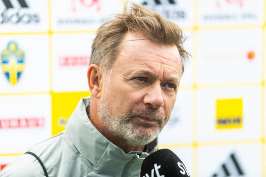 Peter Gerhardsson, head coach,  is interviewed