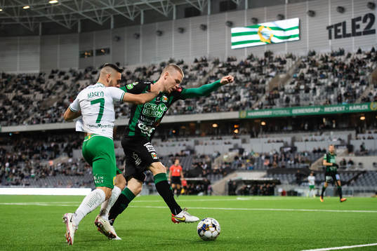 Hammarbys Aljosa Matko och Varbergs Anton Liljenbäck
