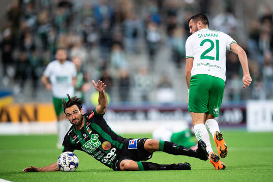 Varbergs Oliver Stanisic och Hammarbys Astrit Selmani