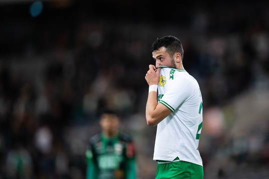 Hammarbys Astrit Selmani deppar