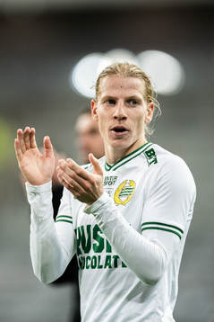 Hammarbys Gustav Ludwigson jublar