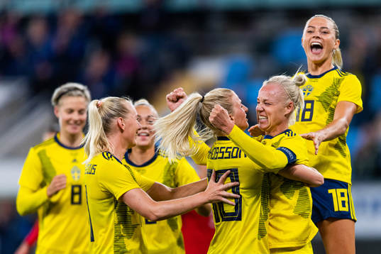 Hanna Bennison, Stina Blackstenius, Sofia Jakobsson and