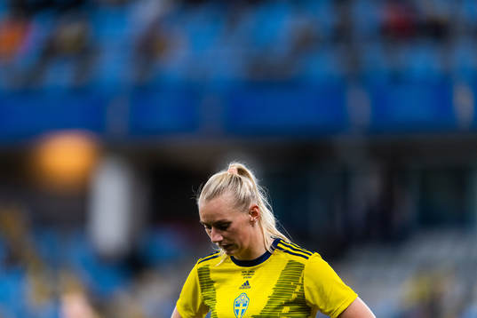 Stina Blackstenius of Sweden looks dejected