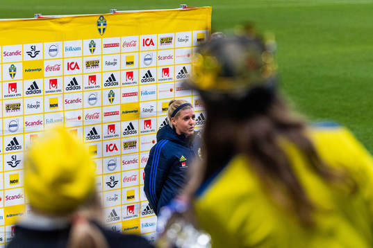 Olivia Schough of Sweden is interviewed
