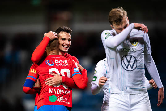 Helsingborgs Assad Al Hamlawi jublar med Anthony van