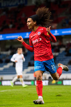 Helsingborgs Adam Kaied jublar