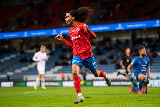 Helsingborgs Adam Kaied jublar