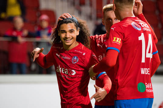 Helsingborgs Adam Kaied jublar