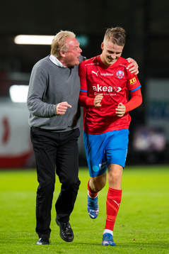 Helsingborgs tränare Jörgen Lennartsson och Casper Widell