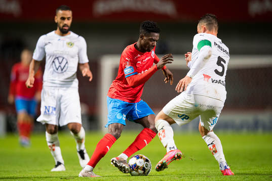 Helsingborgs Benjamin Acquah och Jönköpings Fredric
