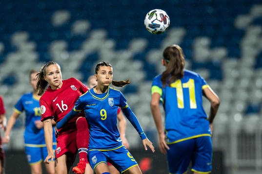 Guro Reiten of Norway and Kaltrina Biqkaj of Kosovo