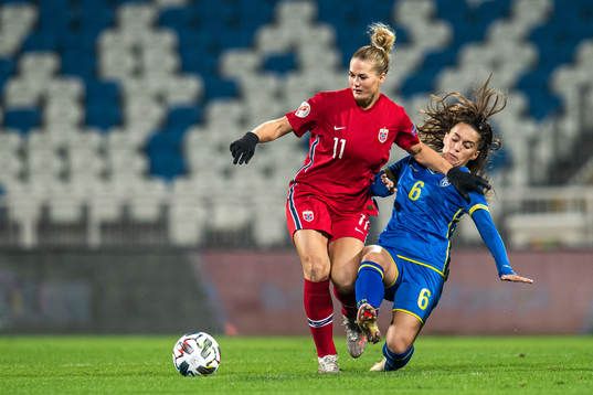 Lisa-Marie Karlseng Utland of Norway and Besarta Hisenaj of