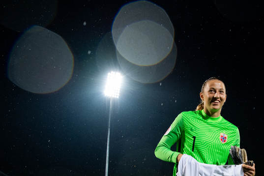 Goalkeeper Cecilie Fiskerstrand of Norway