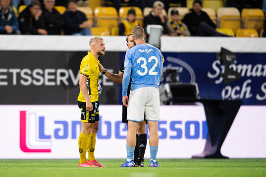 Elfsborgs Simon Strand och Malmö FFs Jo Inge Berget