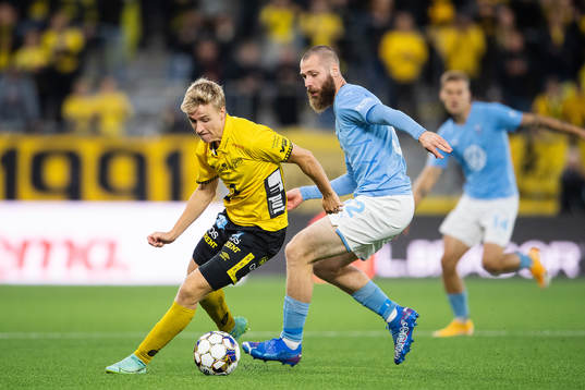 Elfsborgs Jeppe Møldrup Okkels och Malmö FFs Jo Inge
