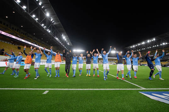 Malmö FFs spelare jublar