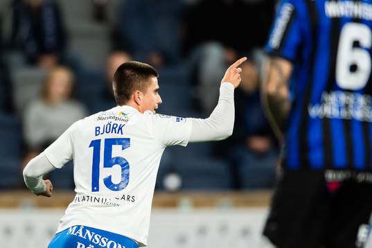 IFK Norrköpings Carl Björk jublar