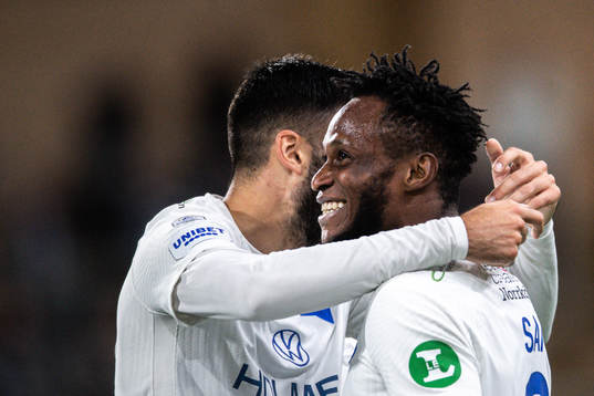 IFK Norrköpings Samuel Adegbenro jublar